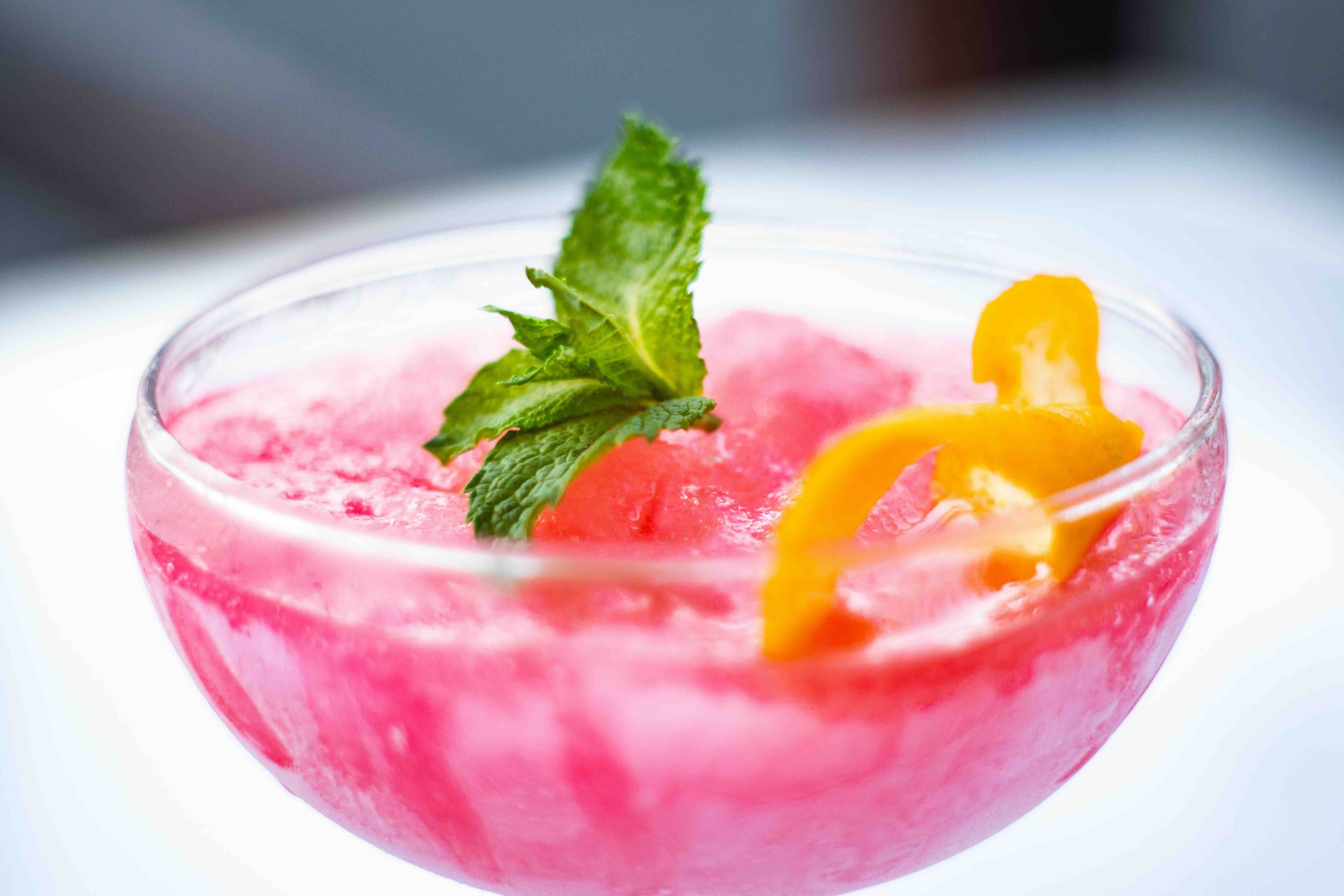 Frozen cocktails and spritzes for long nights.