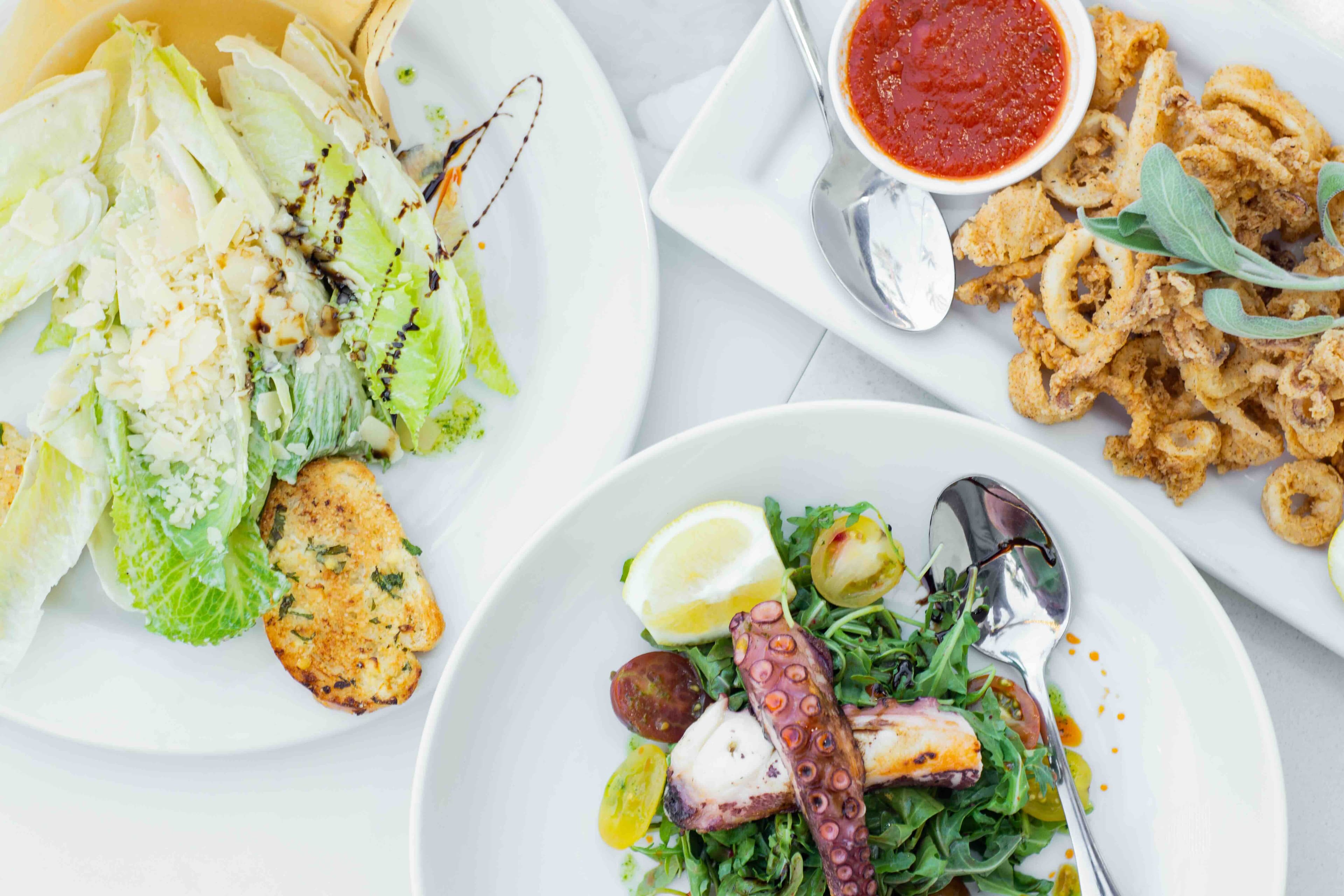 Trattoria Don Pietro patio and dishes